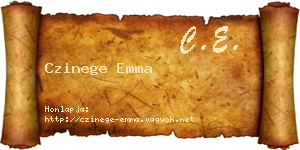 Czinege Emma névjegykártya